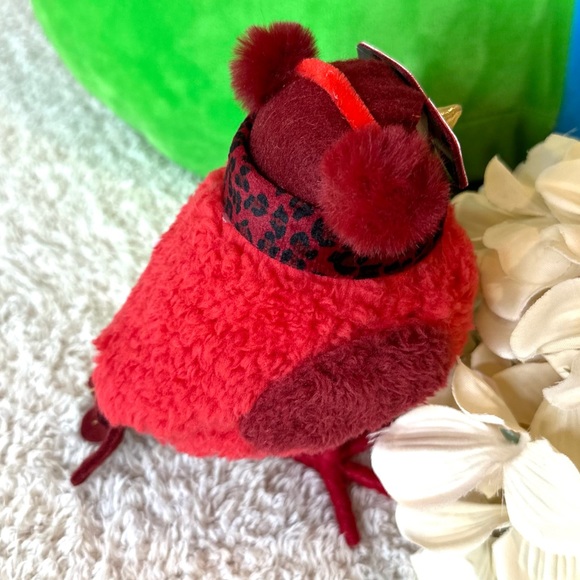 Target 2023 6.75" Feathery Friends "Ruby" Bird Leopard scarf fabric wondershop - Picture 5 of 11